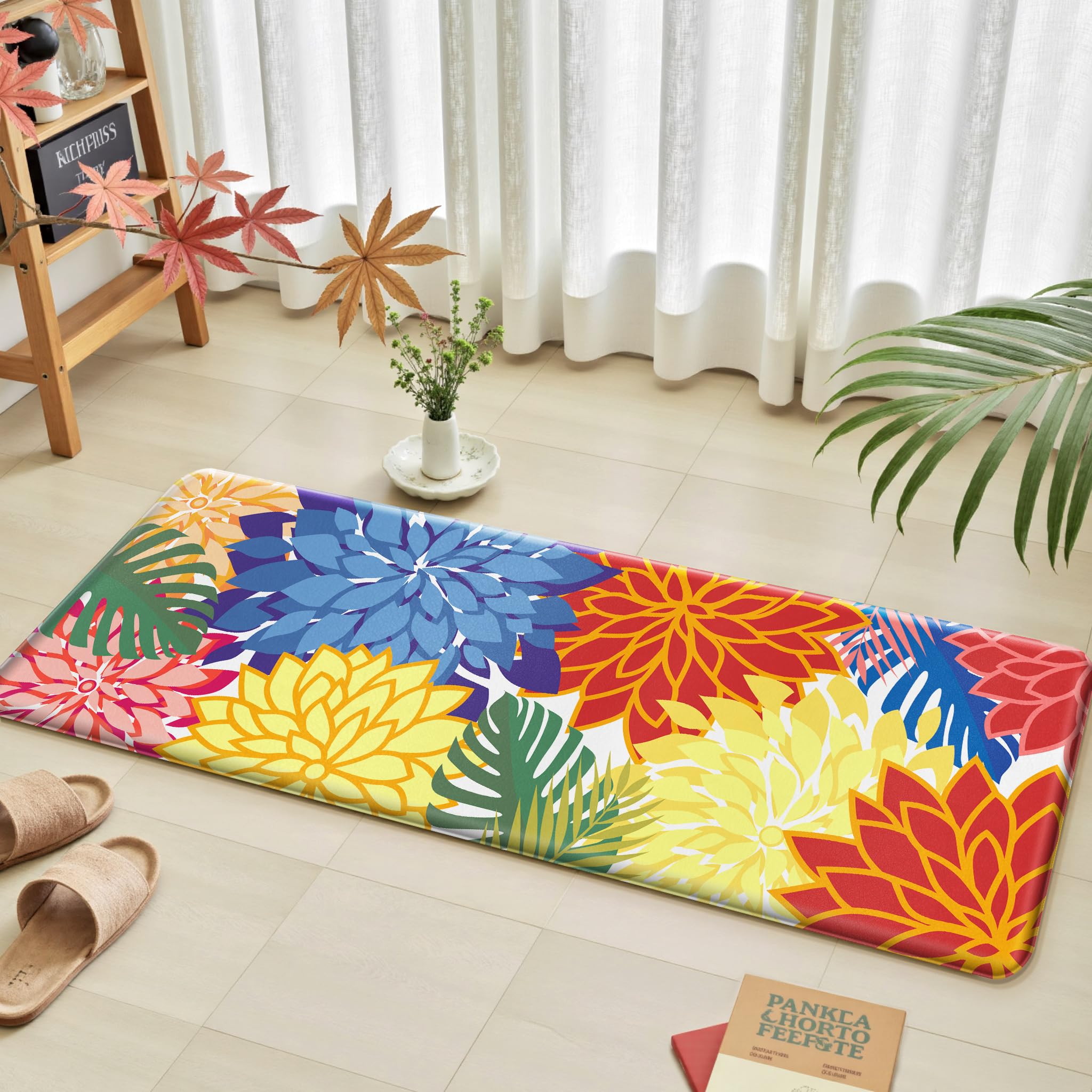 Arenarug non-slip backing highlights safe footing near sink and stove.