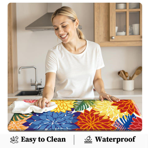 Arenarug sink-area mats provide stable footing during dish duties.