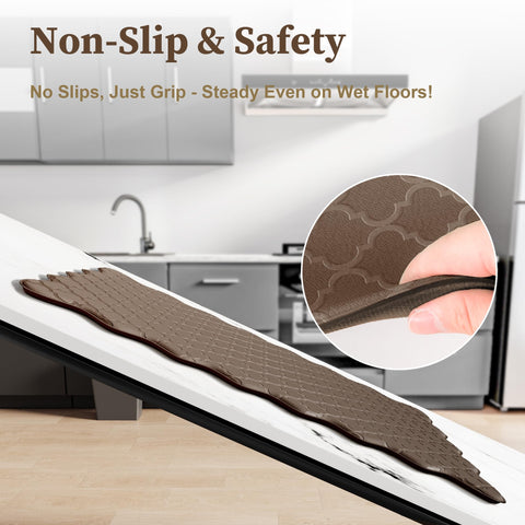 Arenarug mat with non-slip backing stays secure on tile and wood floors.