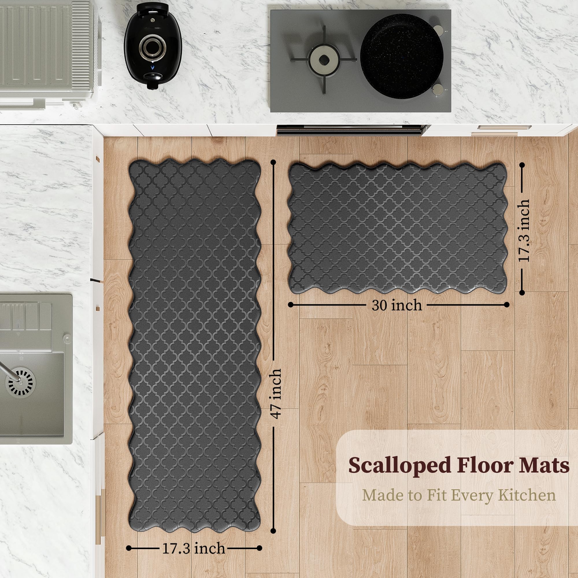 Arenarug two-piece set supports flexible kitchen placement