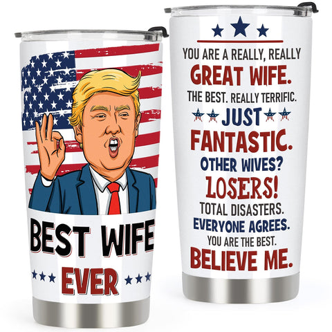 AREOK best-wife-ever-tumbler with heart-design keeps drinks fresh on the go.