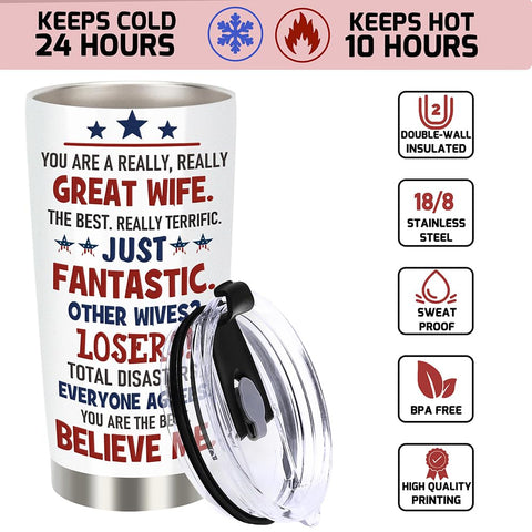 AREOK double-wall stainless-steel-20oz-tumbler maintains temperature during commutes.
