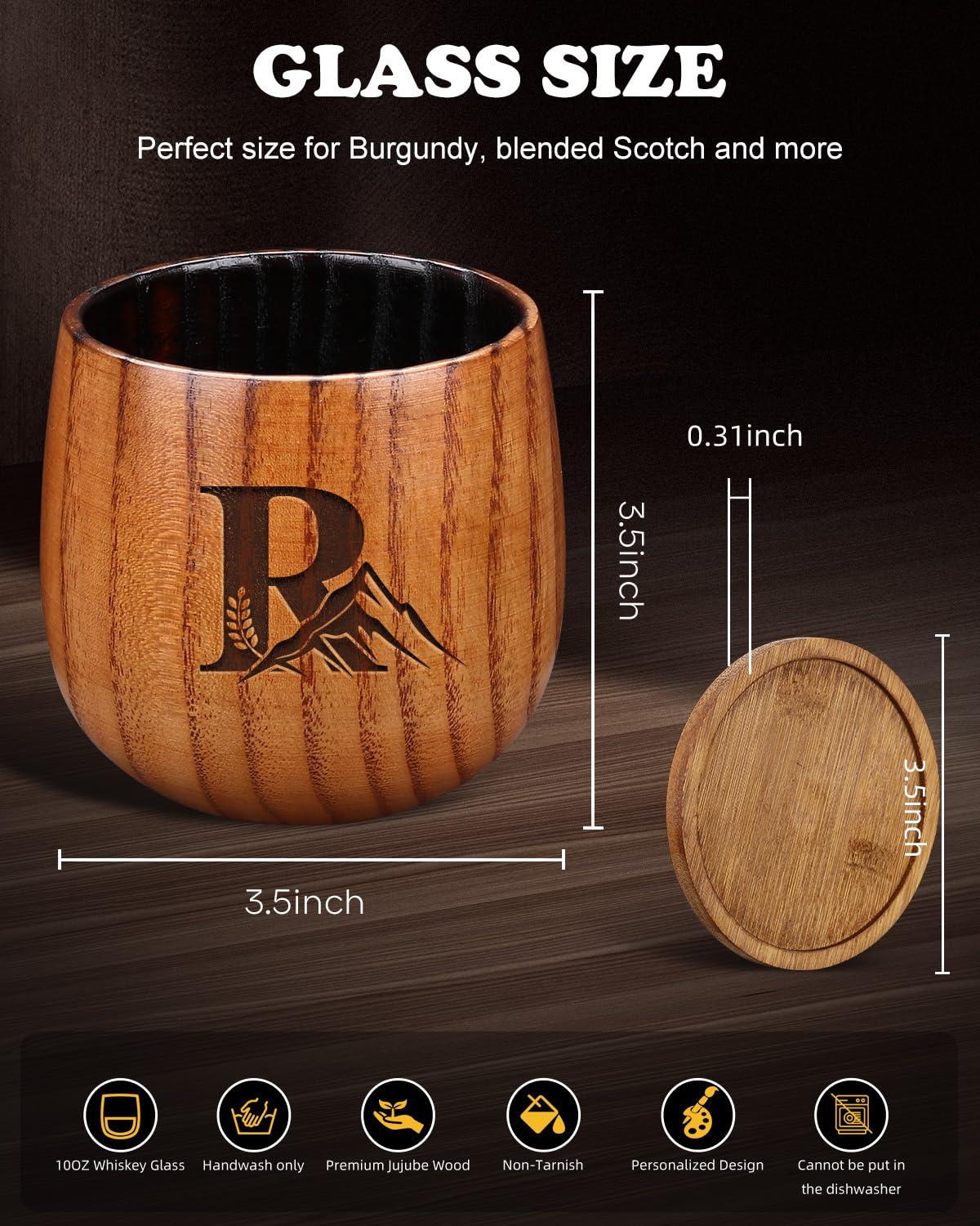 Argefkeen personalized initials bourbon glass for a memorable gift.