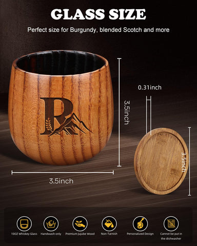 Argefkeen personalized initials bourbon glass for a memorable gift.