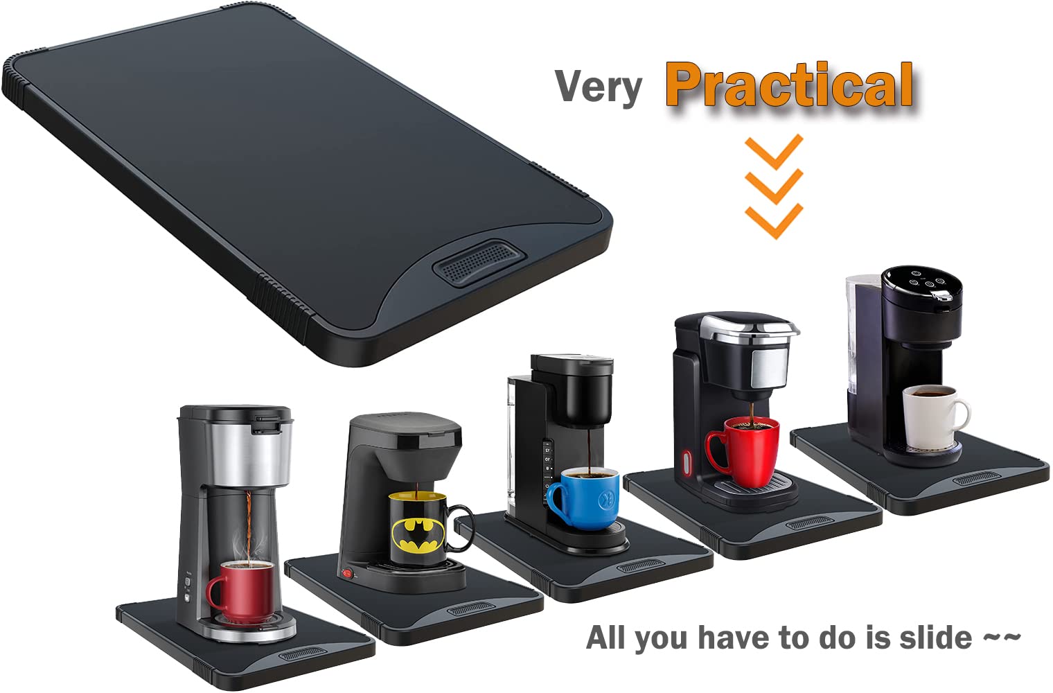 ARGOMAX easy access tray invites quick brew and prep without mess