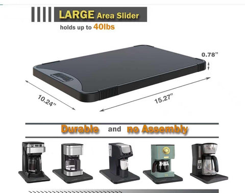 ARGOMAX durable tray with anti-skid pads protects countertops while sliding