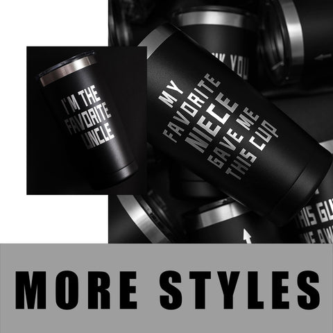 ARIABLE white elephant gift tumbler idea for party humor and gifting.