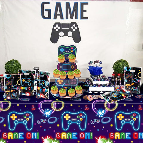 ArianQicult neon video game cupcake stand ideal for kids parties and game events