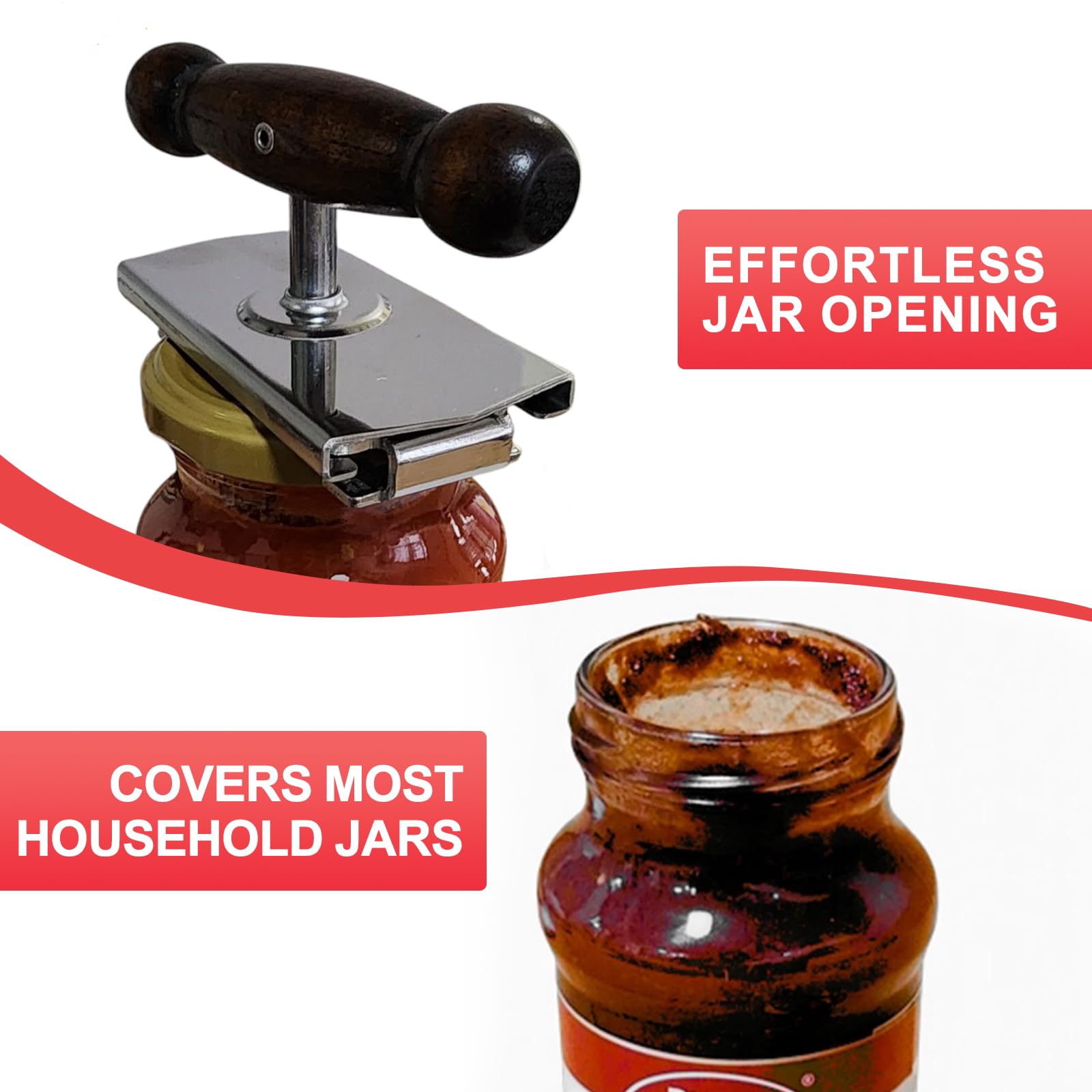 AriesMu universal-cap-fit demo for various jar sizes.