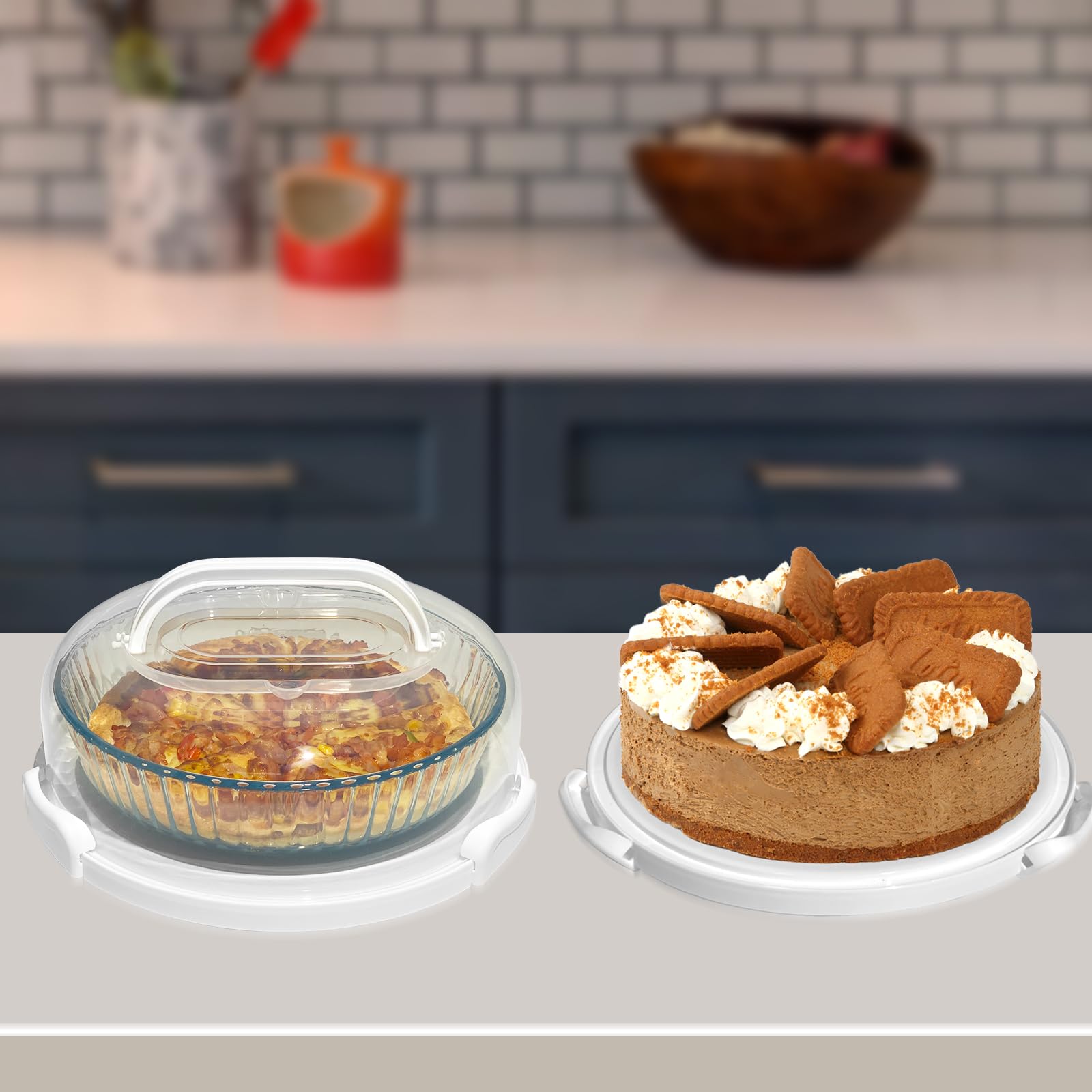 Arineng dishwasher-safe pie carrier simplifies cleanup after gatherings