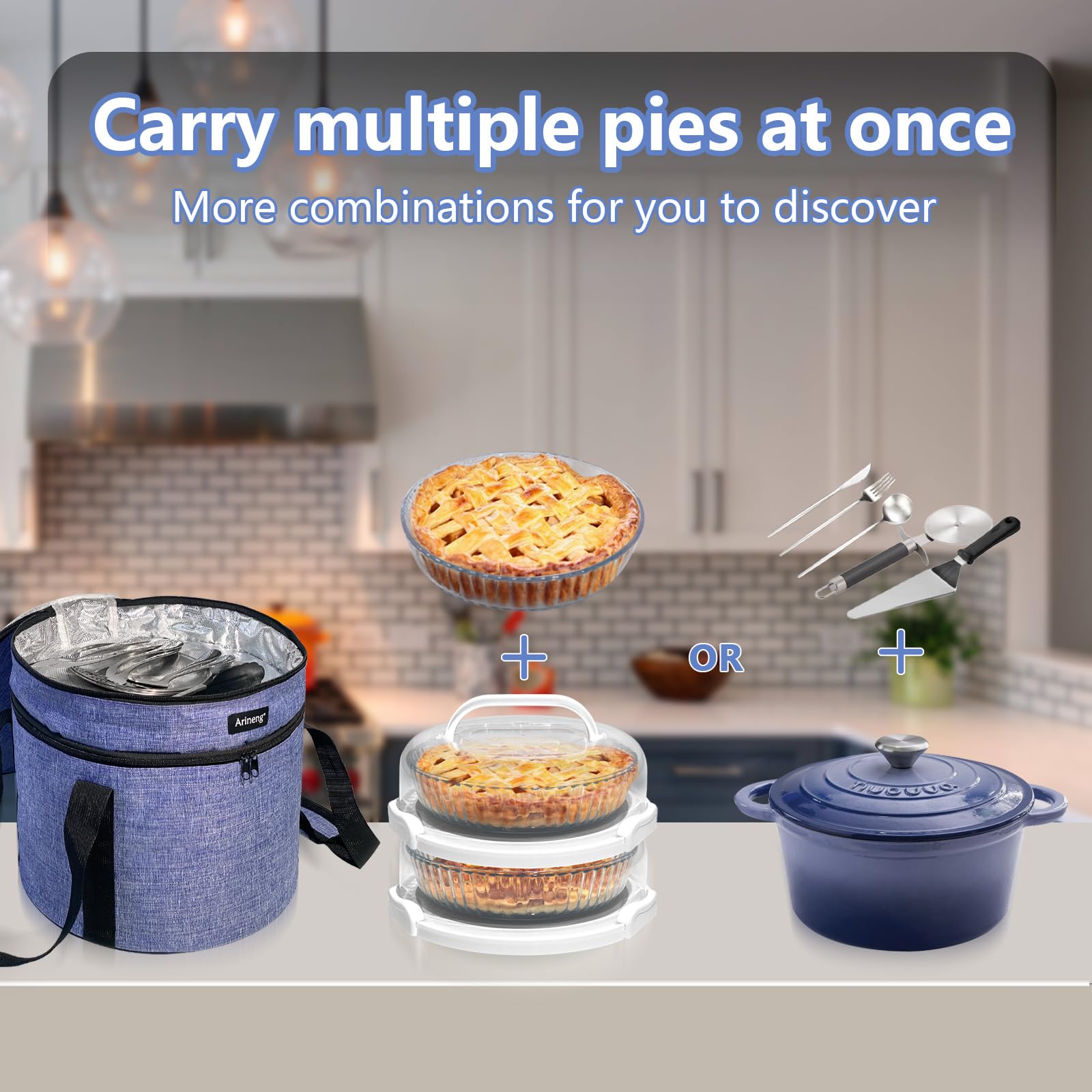 Arineng pie carrier designed for picnics and outdoor events