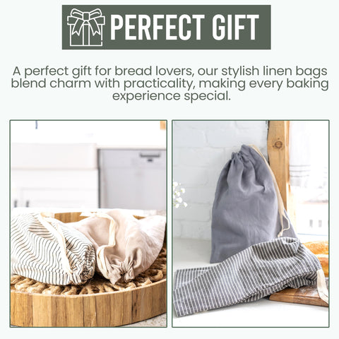 Ark & Aron eco-friendly bread bag set for sustainable kitchen storage.