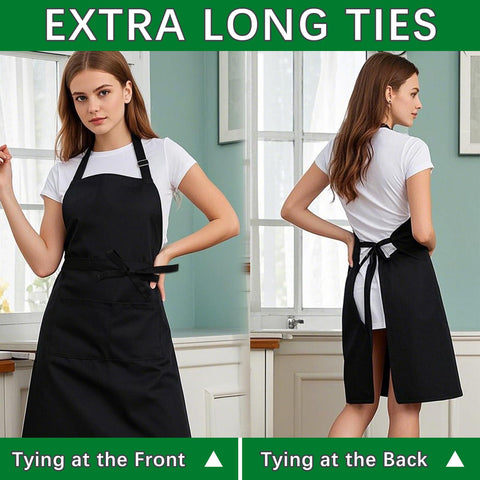 ARKBAODAN bib apron divider pockets keep utensils organized.