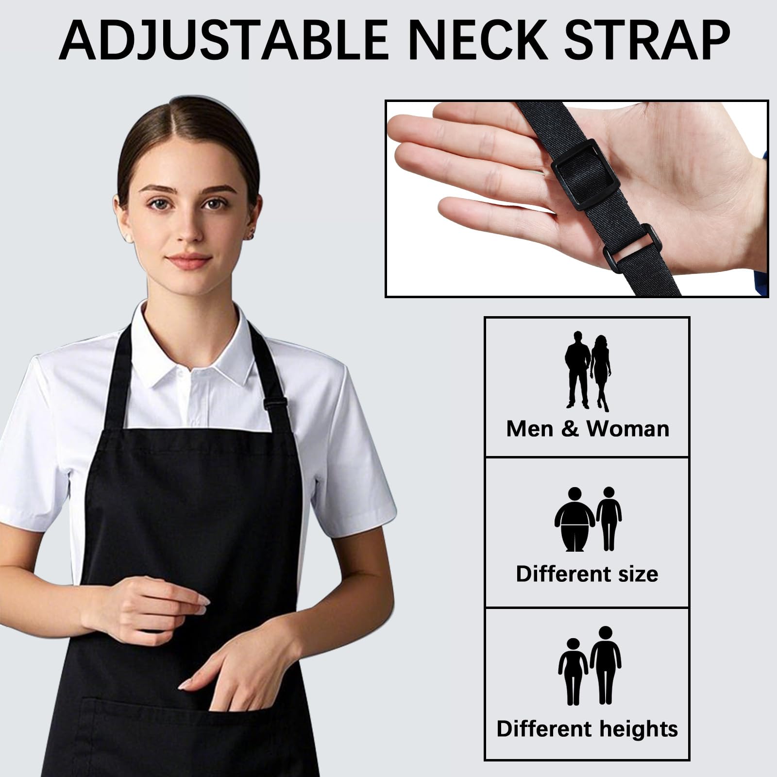 ARKBAODAN bib apron multi-purpose design suits kitchen, garden, crafts.