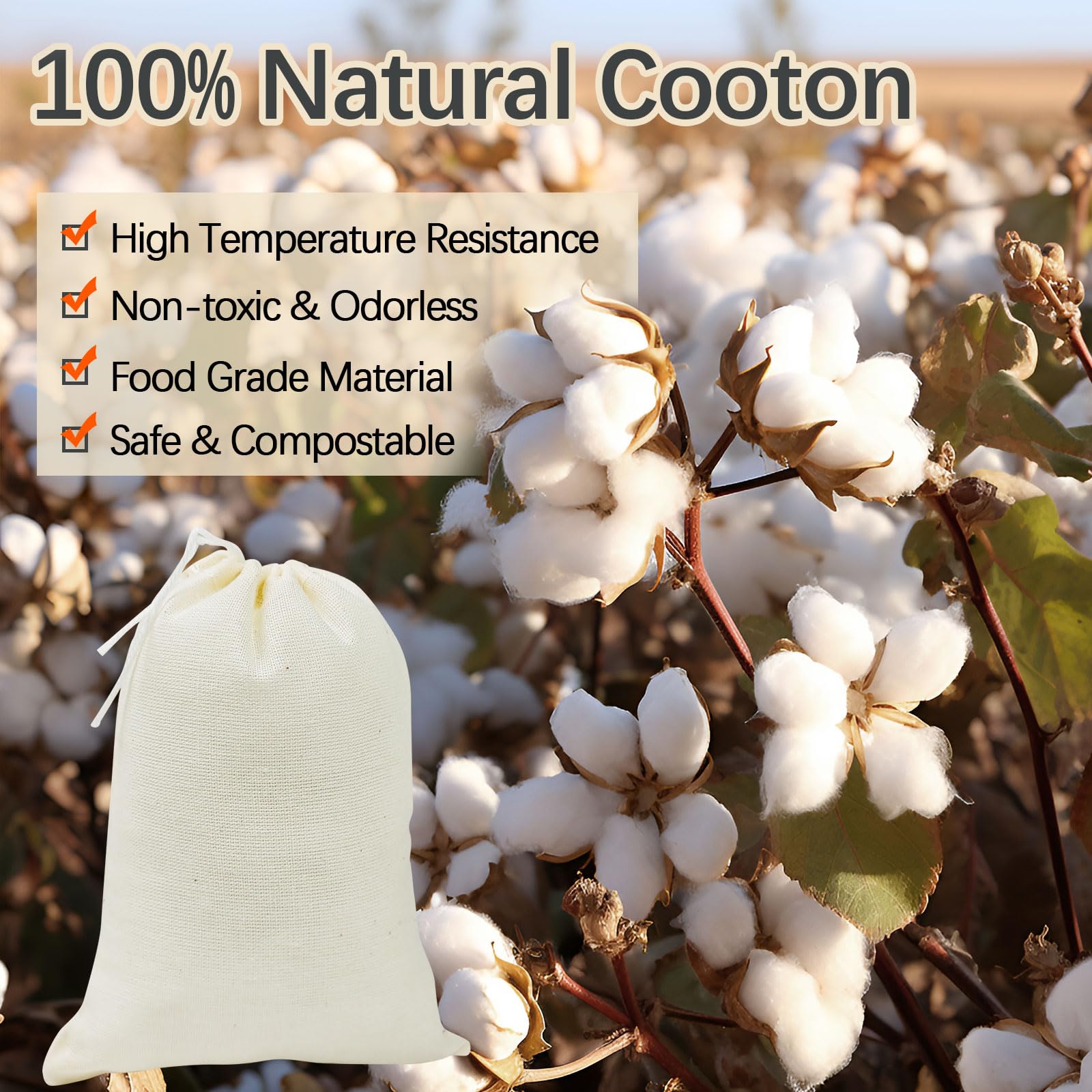 ARKBAODAN tea bag use shows reusable fabric for loose tea.