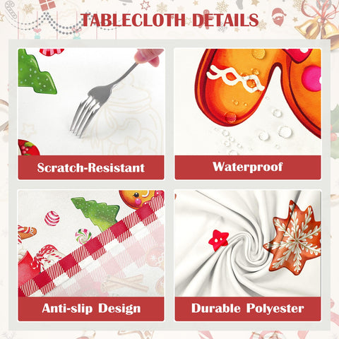 Arquiel machine washable tablecloth for easy post-holiday cleanup