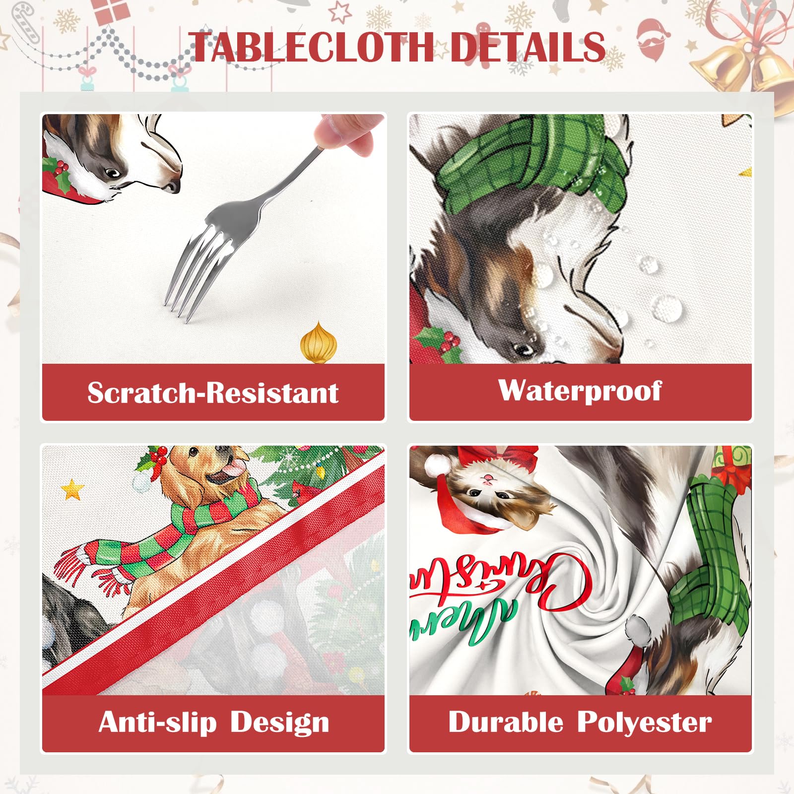 Versatile Arquiel tablecloth for dining and decor in red