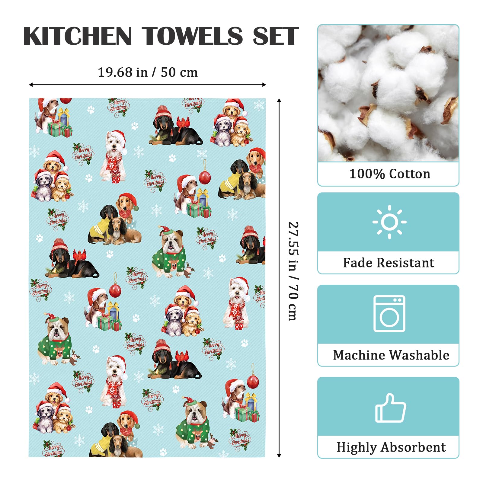 Arquiel two-pack tea towels ready to refresh kitchen styling and gifting.