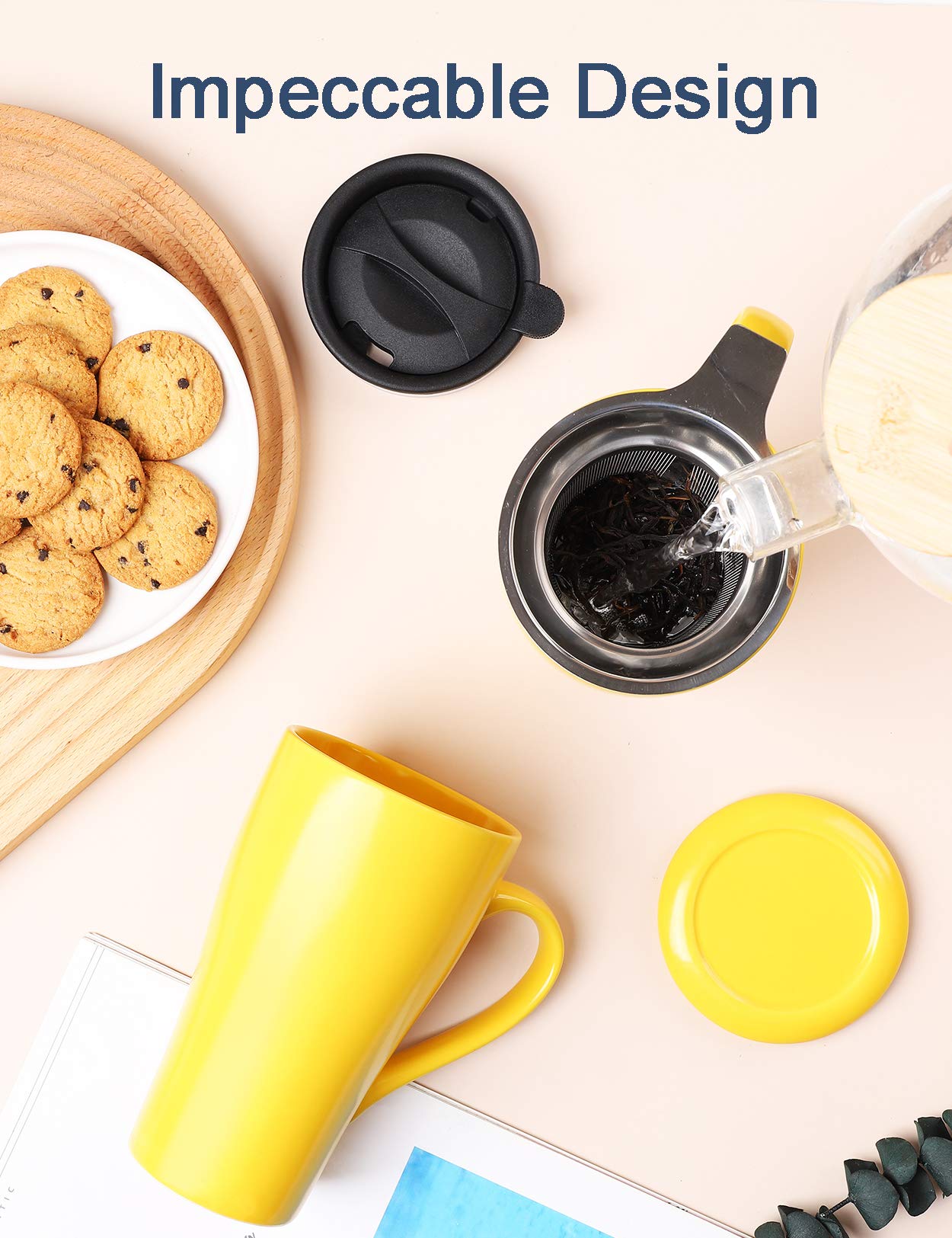 ARRADEN ceramic lid doubles as a saucer for convenient serving