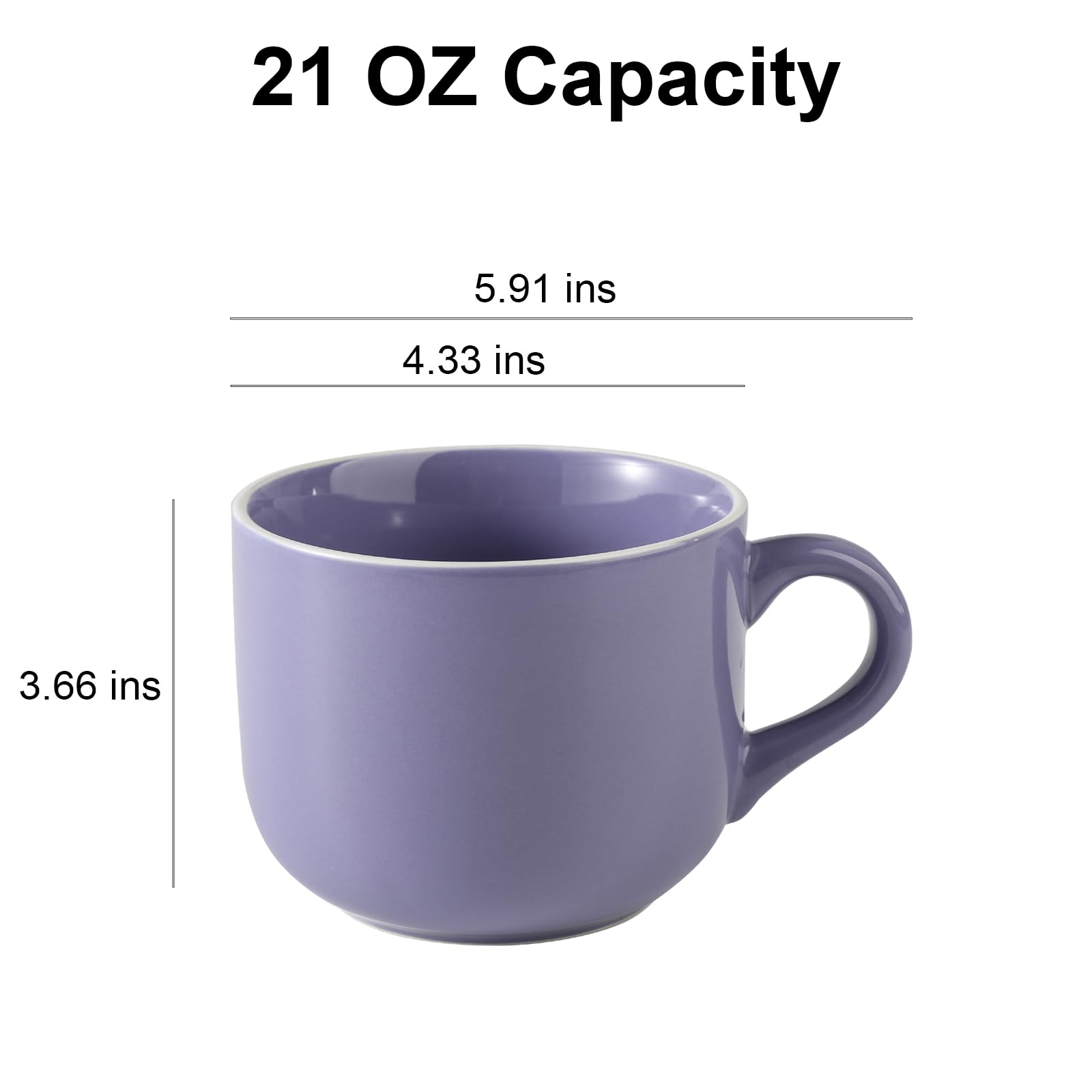 ARRADENS gift-ready purple soup mug for housewarmings or birthdays.