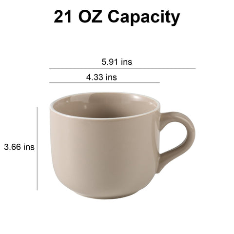 ARRADENS soup mug side view highlights comfortable handle and generous capacity
