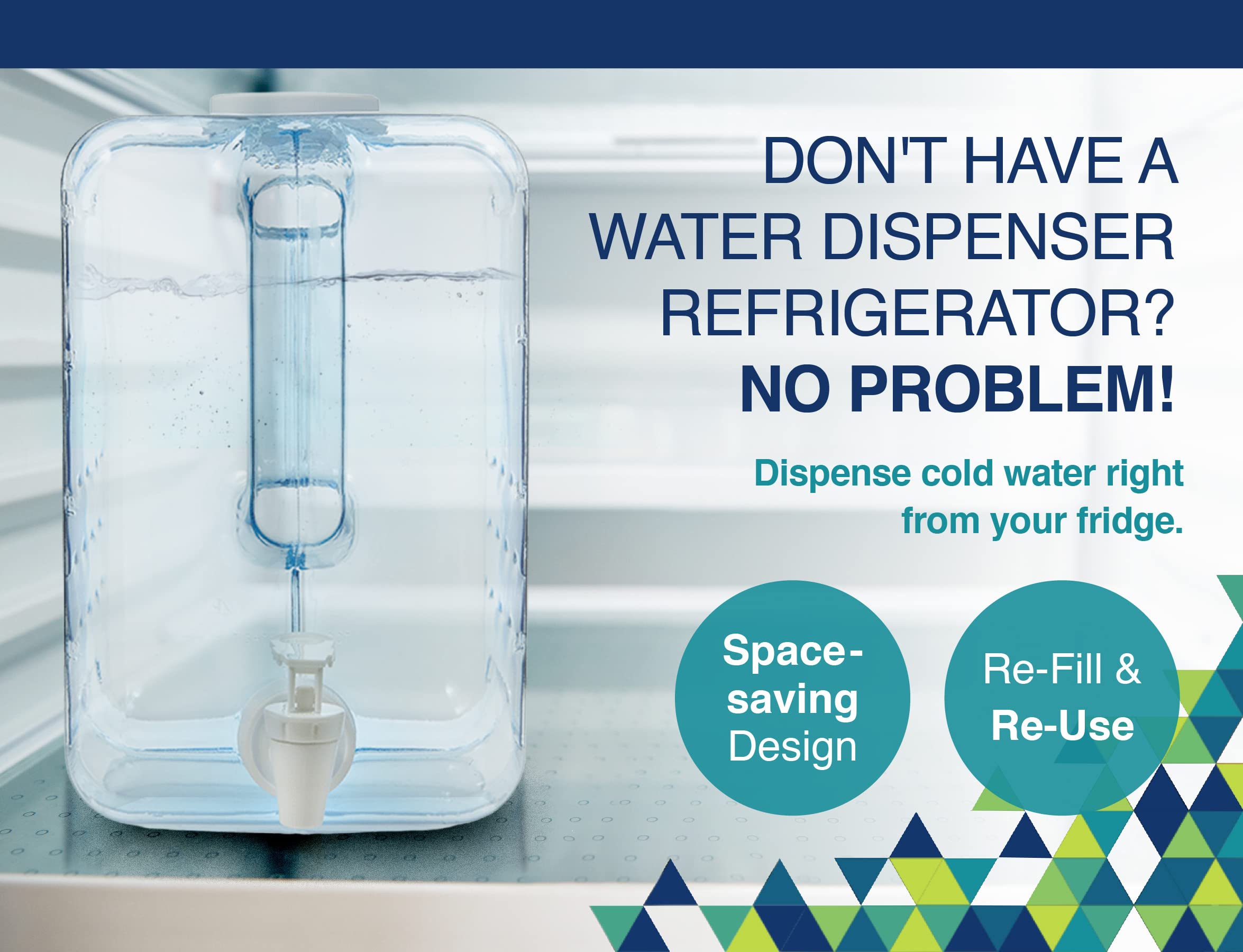 Arrow Home space-saving design fits refrigerator shelves for convenient dispensing.