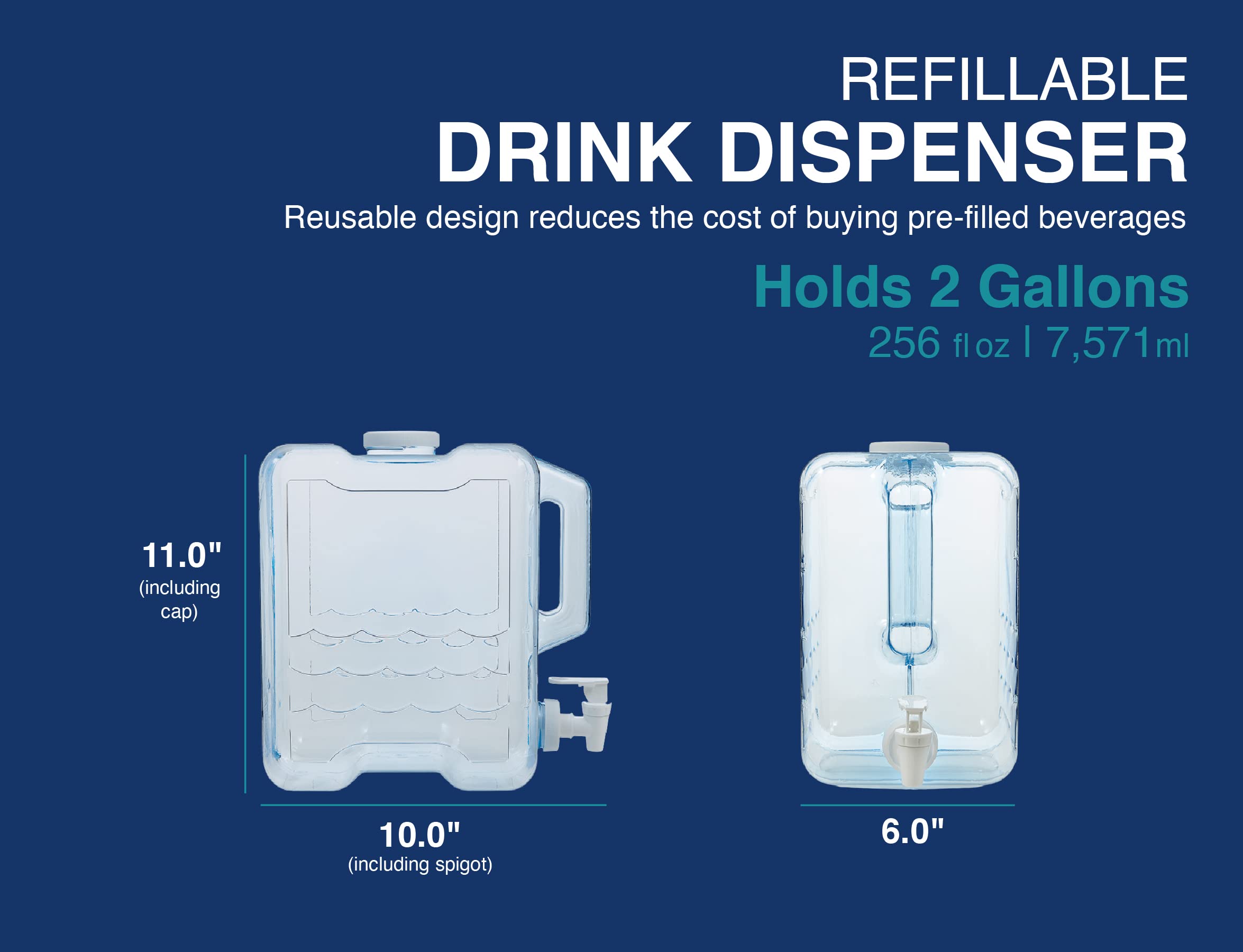 Arrow Home versatile dispenser can be refilled with water, tea, or juice.