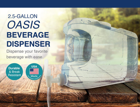 Arrow Oasis clear plastic dispenser shown from side for visibility