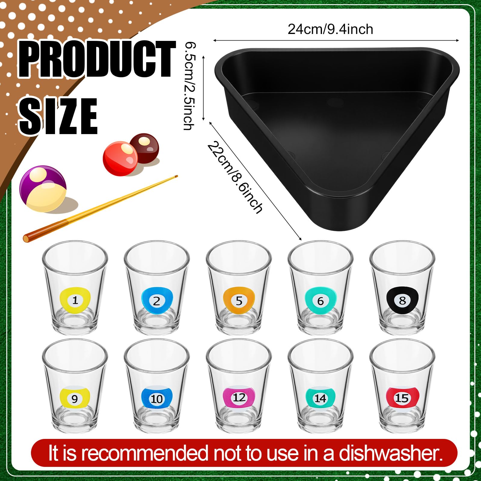 Arrowbash triangular rack tray keeps glasses neatly displayed and ready to serve