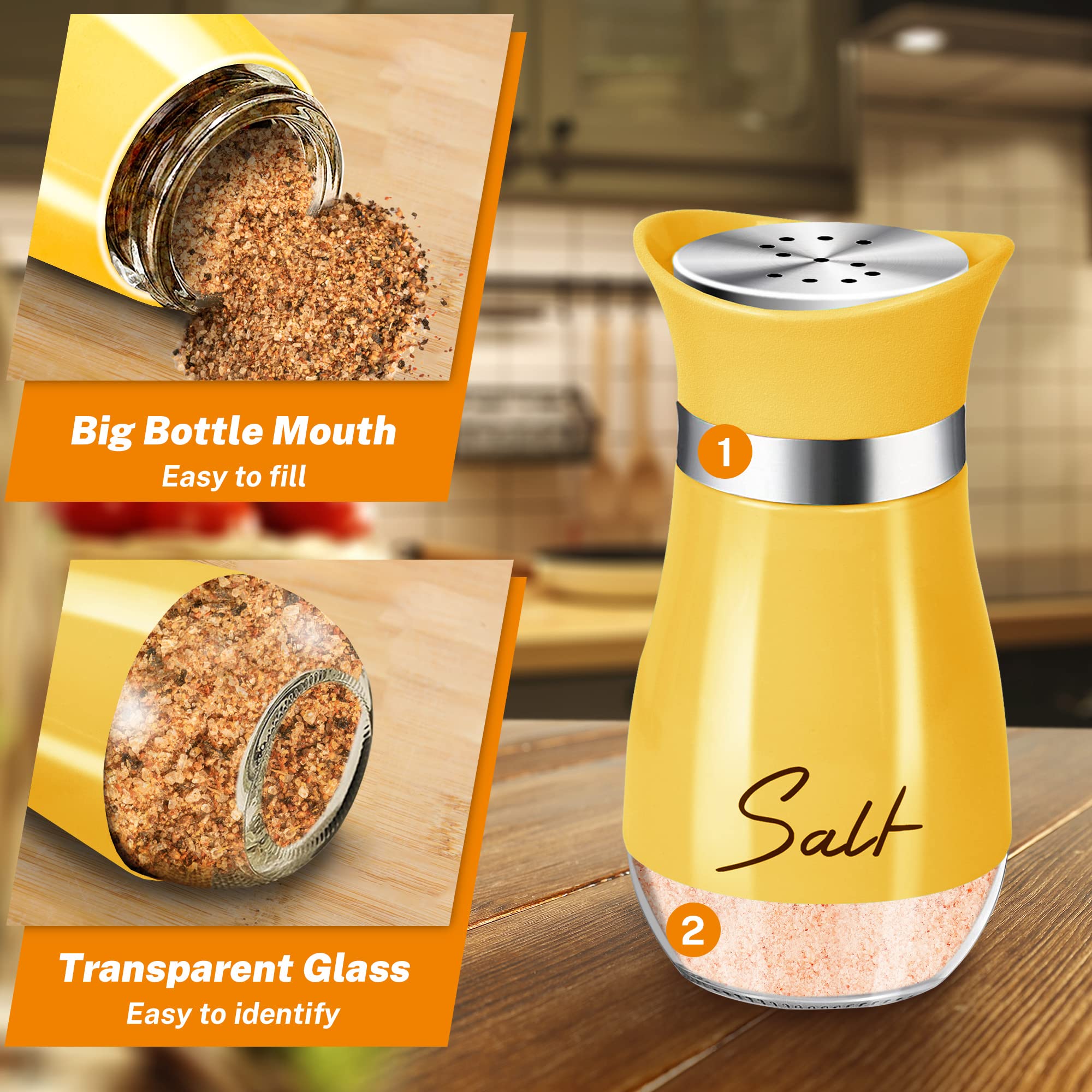 Arrozon clear glass bottom helps monitor spice levels at a glance.