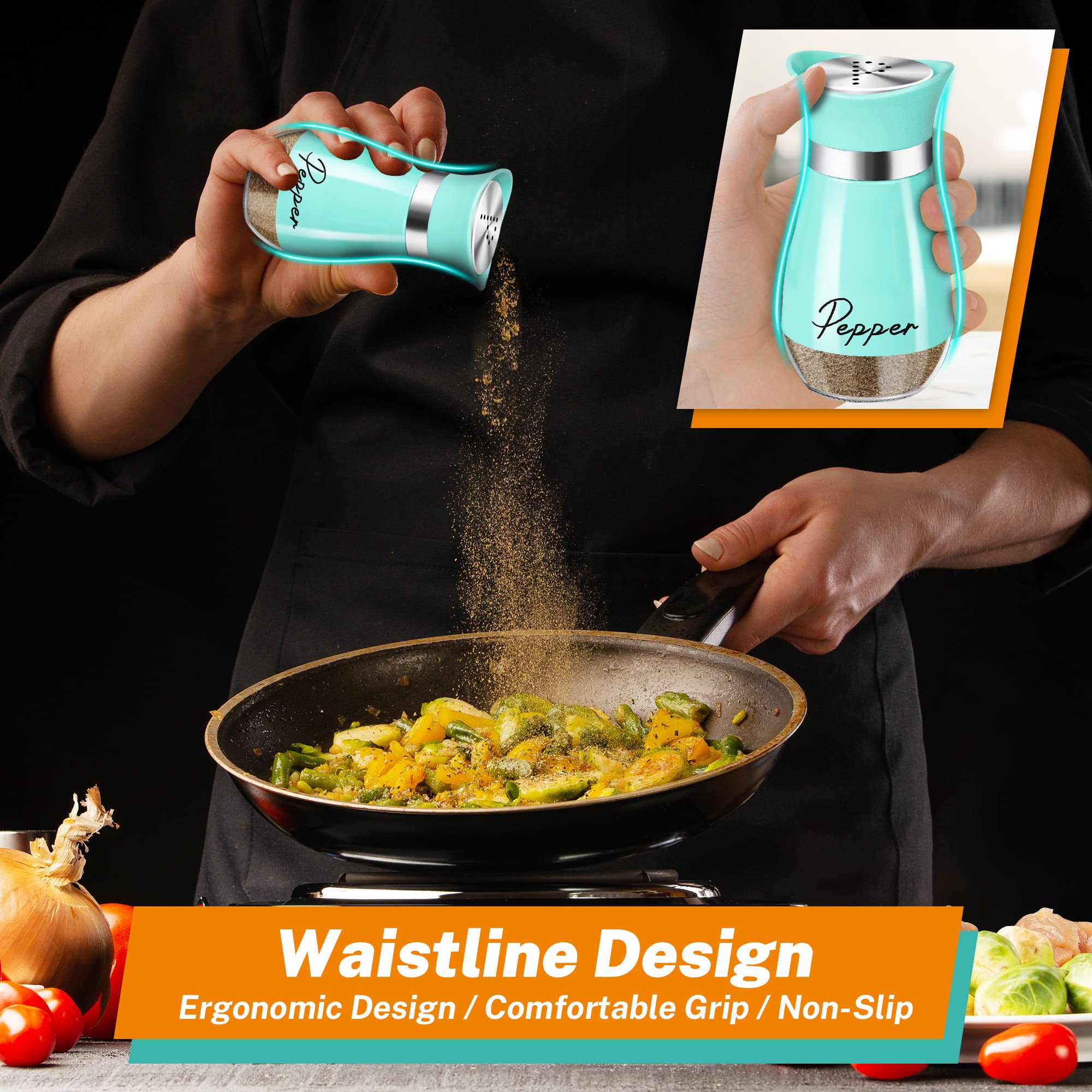 Arrozon 4oz capacity keeps spices within reach without frequent refills.