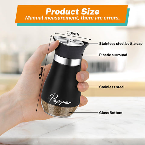 Arrozon shakers with stainless steel lids for precise, mess-free seasoning.