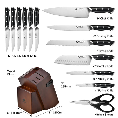Arrtcy 9-inch chef knife ready for precise slicing