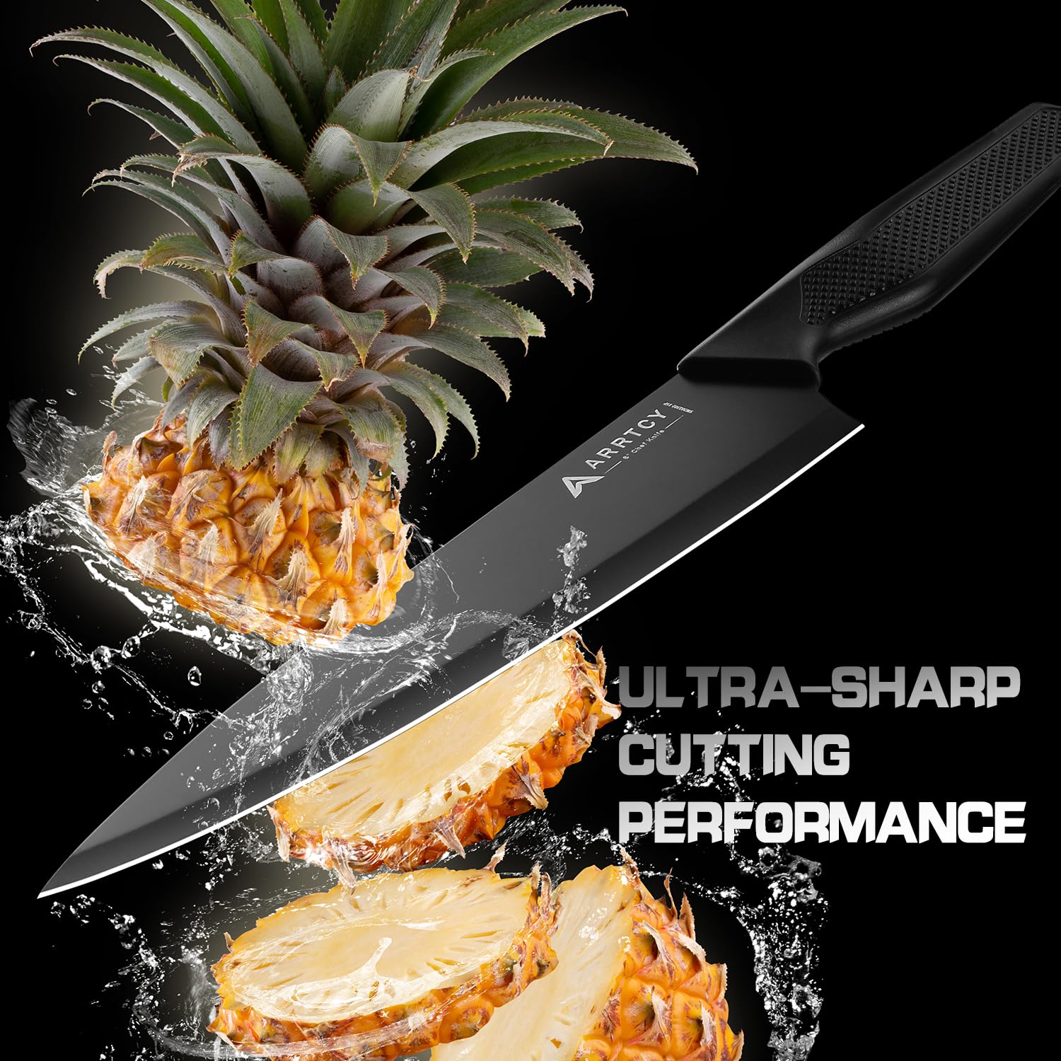 Arrtcy 8-inch slicing knife ideal for even meat and produce cuts