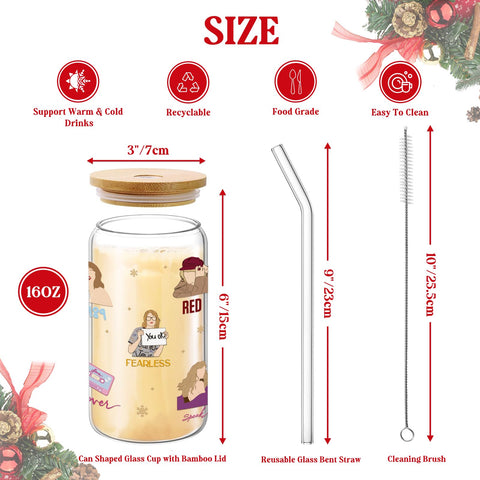 Arsemica 16oz glass cup suitable for coffee or tea at home or work
