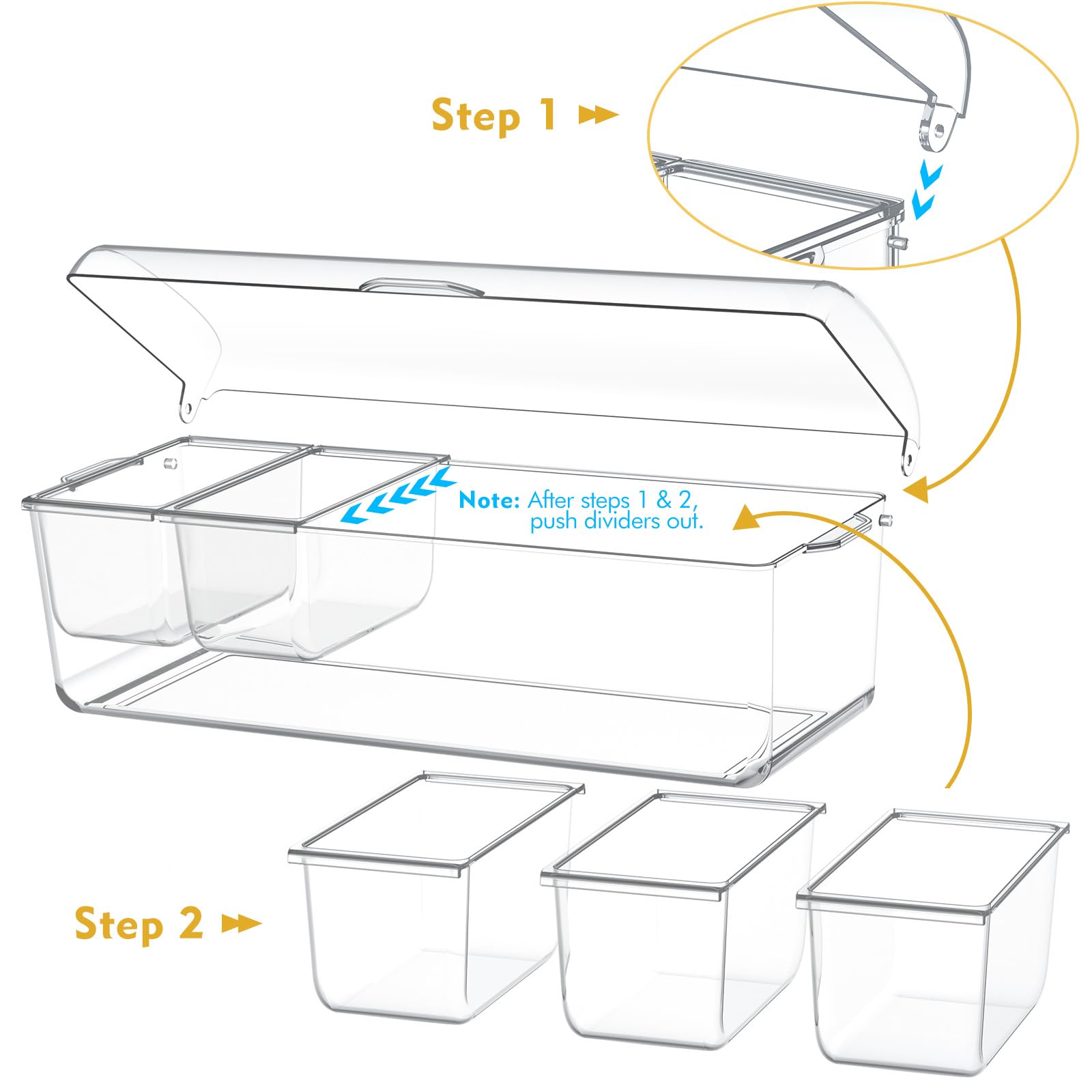 ARSTPEOE removable-compartment offers easy access and versatile serving options