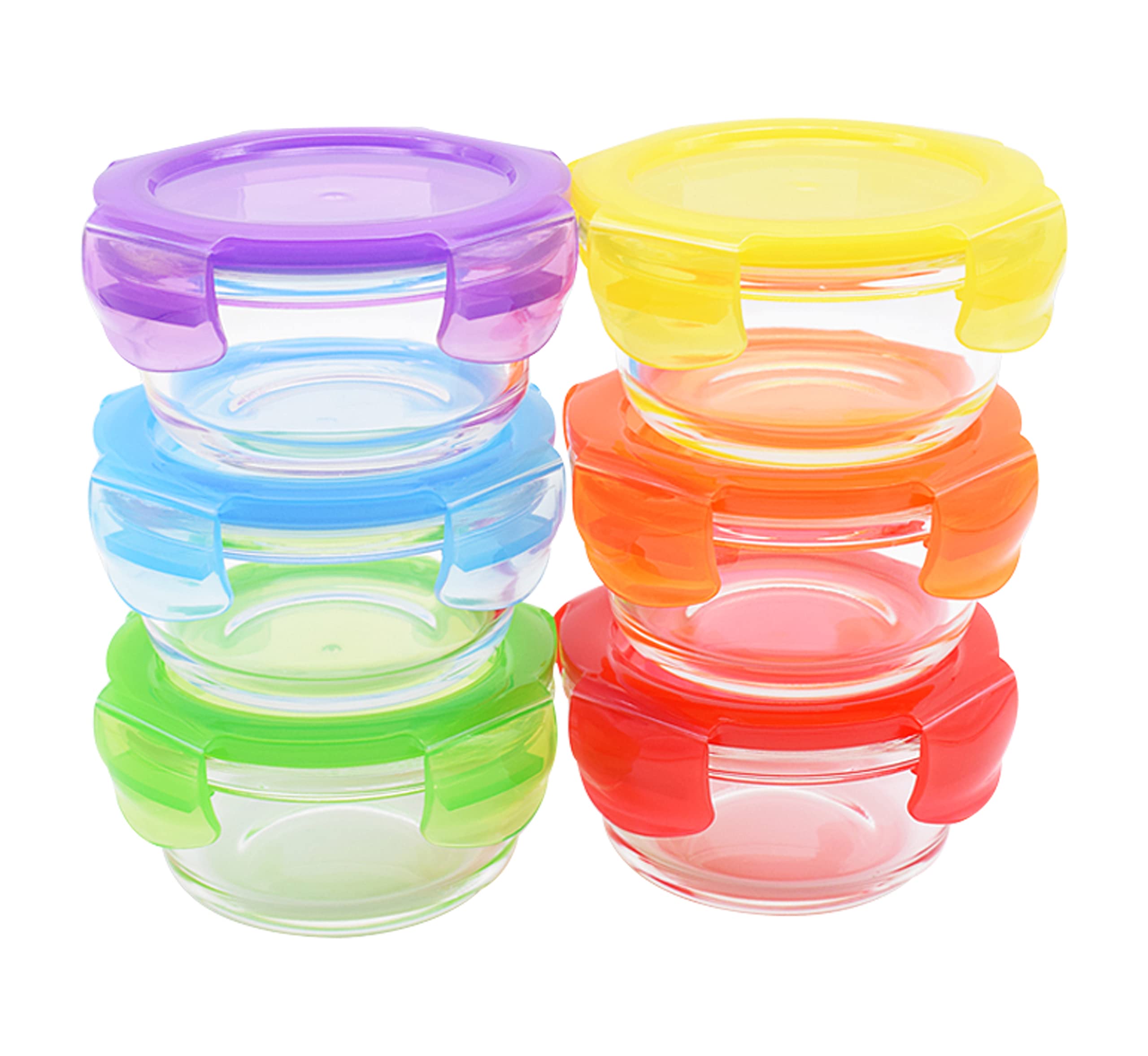 ARSUK 7oz glass container with lid for precise portioning