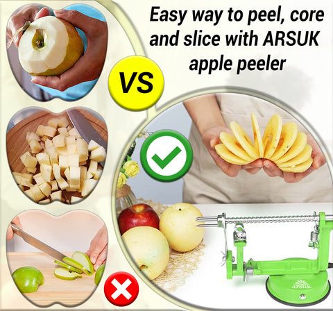 ARSUK Apple Peeler Cast Iron Body for durable kitchen tool