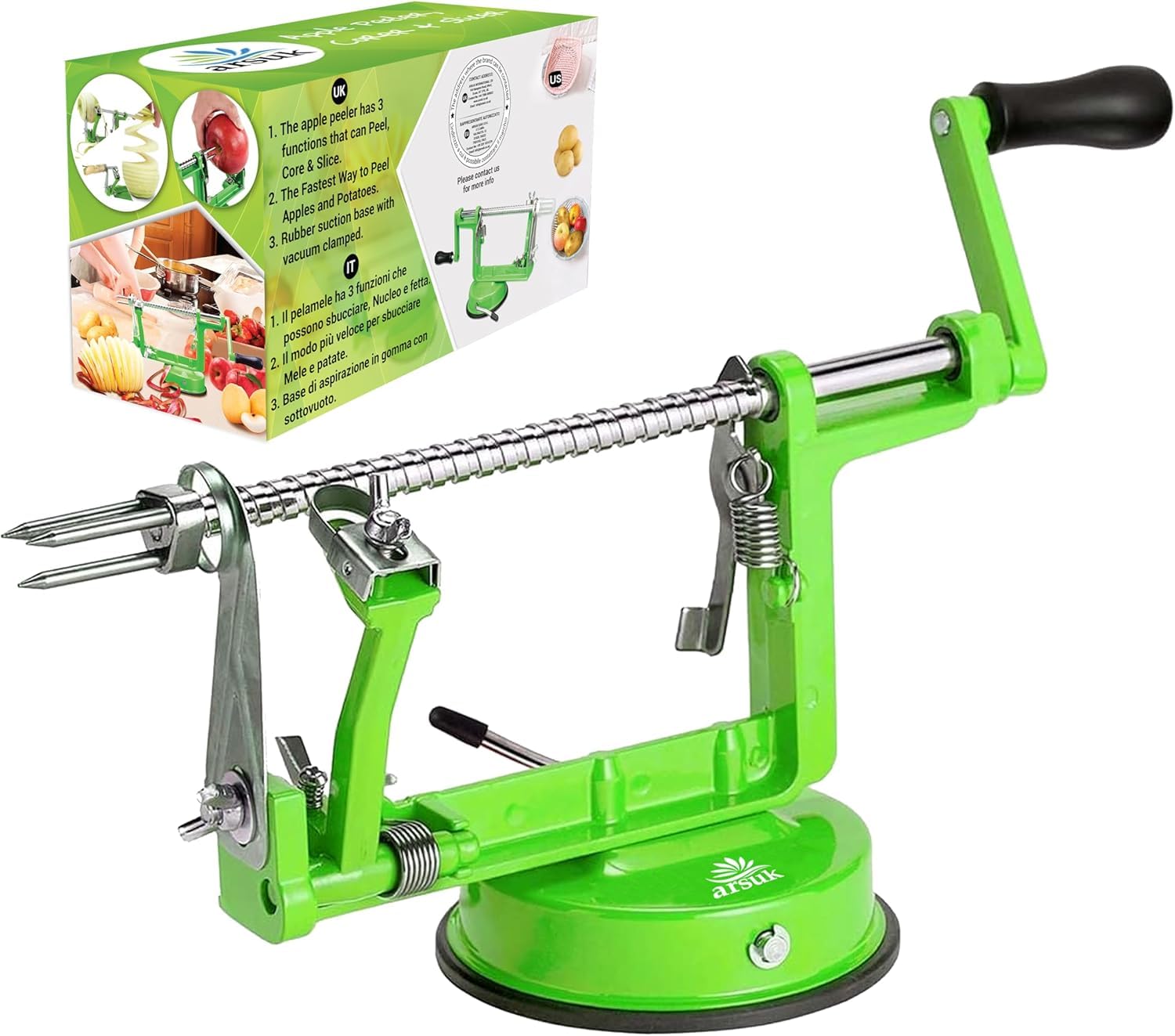 ARSUK Apple Peeler Easy Clean design simplifies cleanup after use
