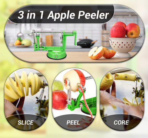 ARSUK Apple Peeler Stainless Blades deliver smooth slices