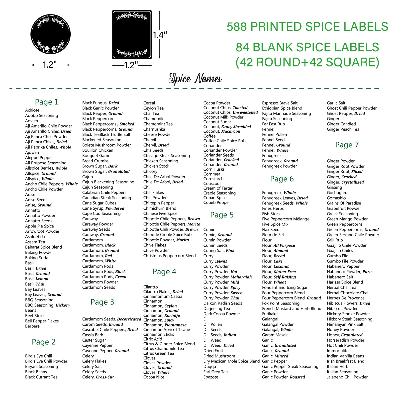 Art Secret A–Z index spice labels on jars for quick lookup.
