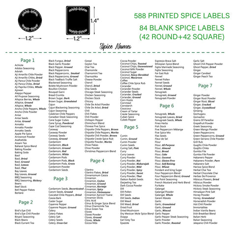 Art Secret A–Z index spice labels on jars for quick lookup.