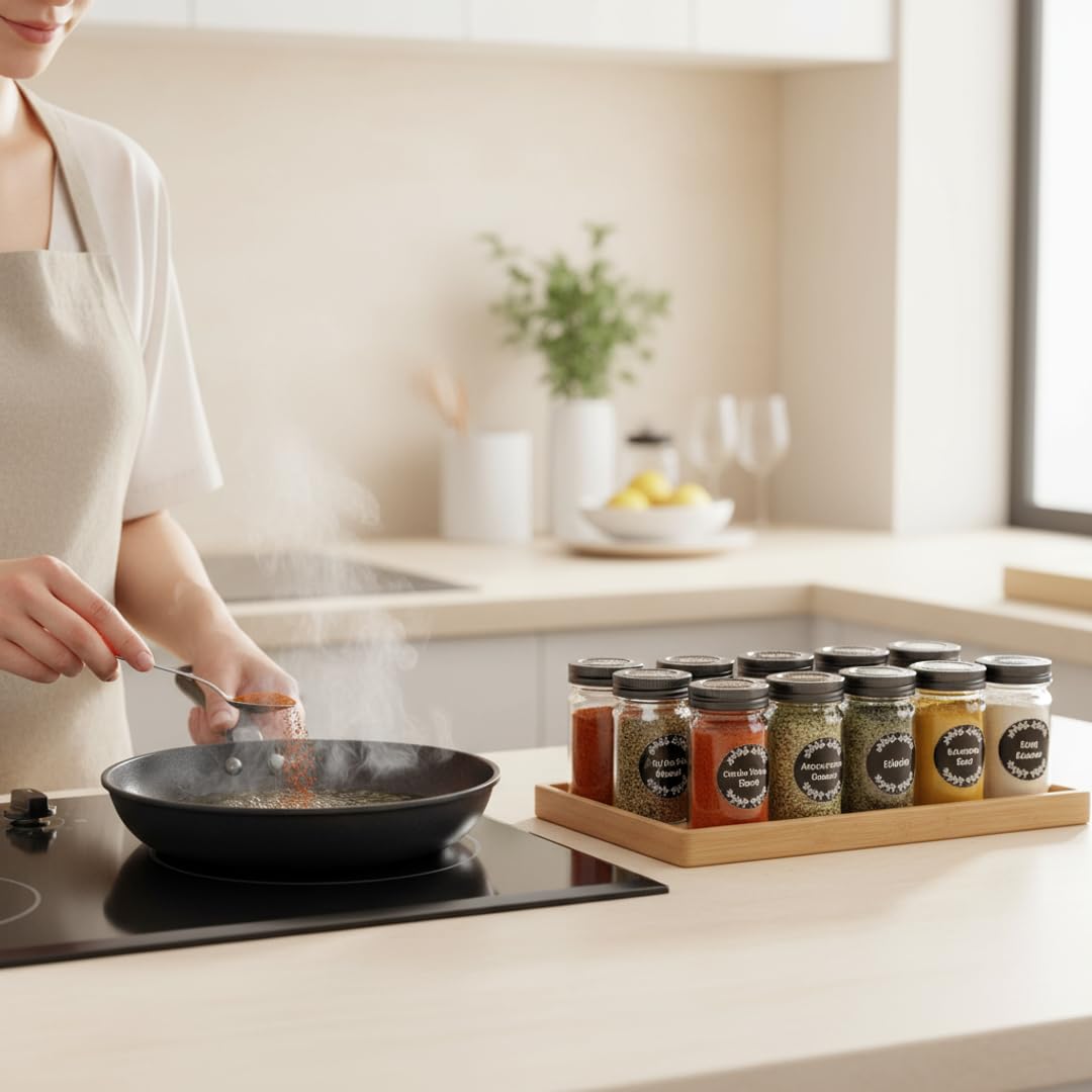 Art Secret durable kitchen labels withstand heat and steam.