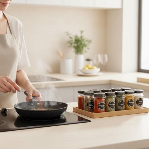 Art Secret durable kitchen labels withstand heat and steam.