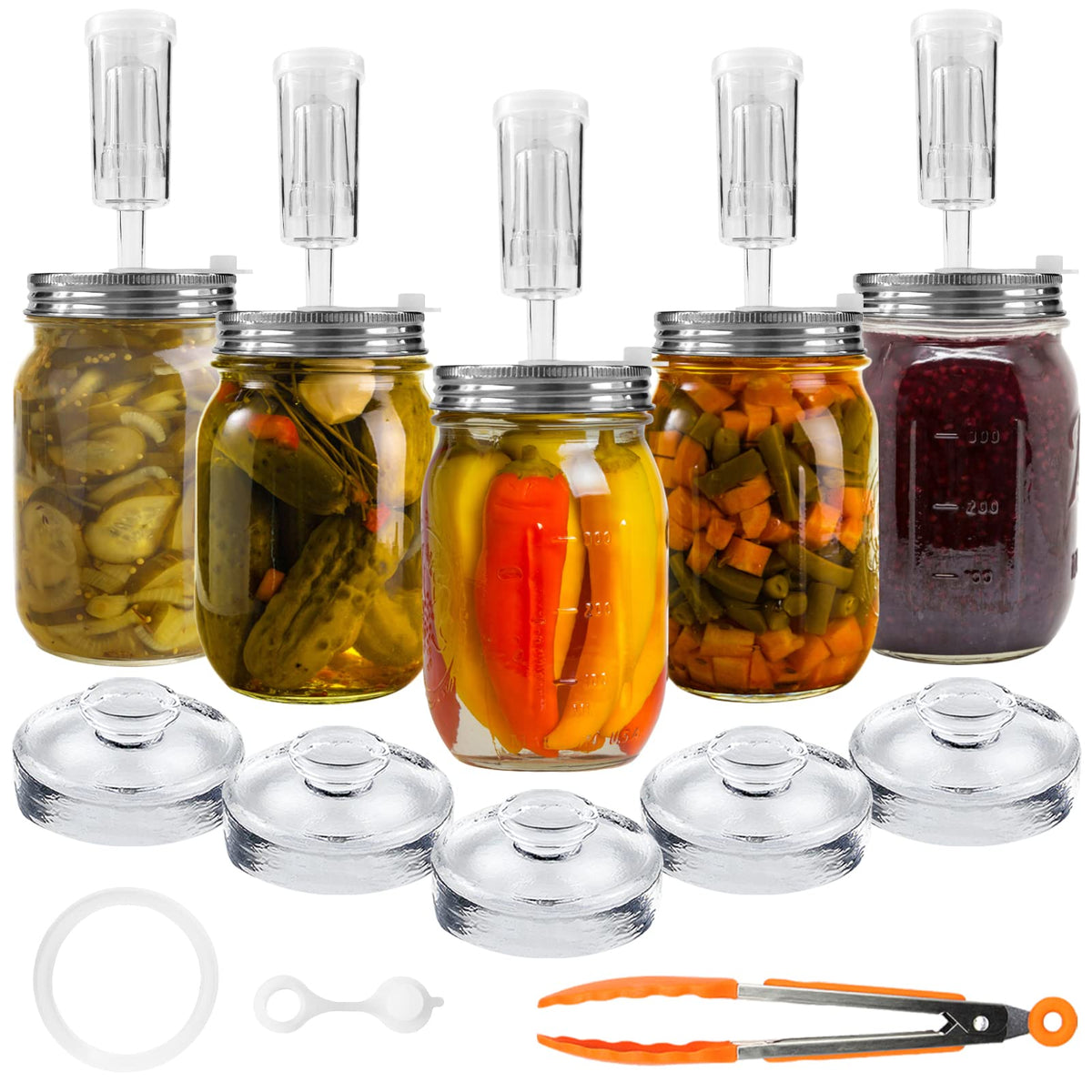 Artcome stainless steel lids for secure jar sealing during fermentation