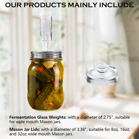 Artcome glass weights 200 g (7 oz) for stable, even brining