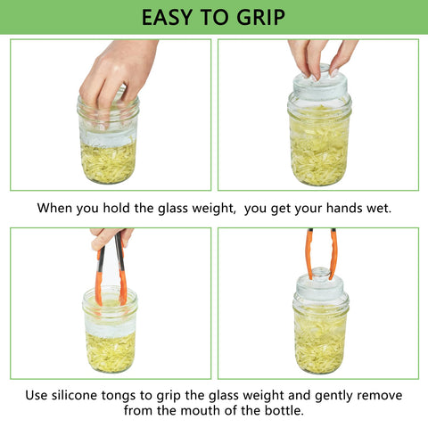 Artcome silicone tongs in use prevent brine splashes during placement.