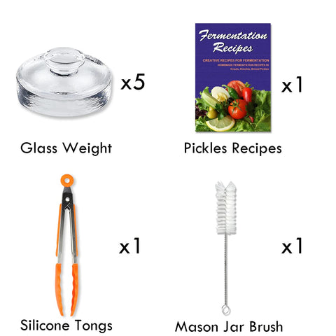 Artcome unique texture weights help keep contents submerged and stable during fermentation