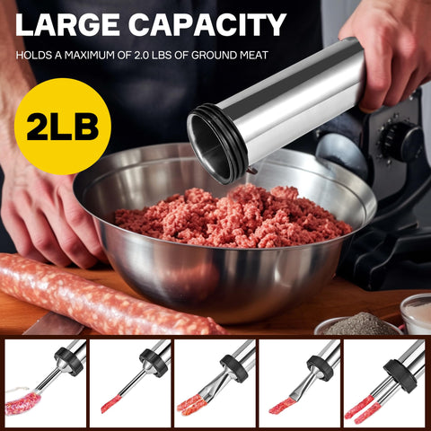 Artcorner attachment set and nozzles expand flavor options for sausages