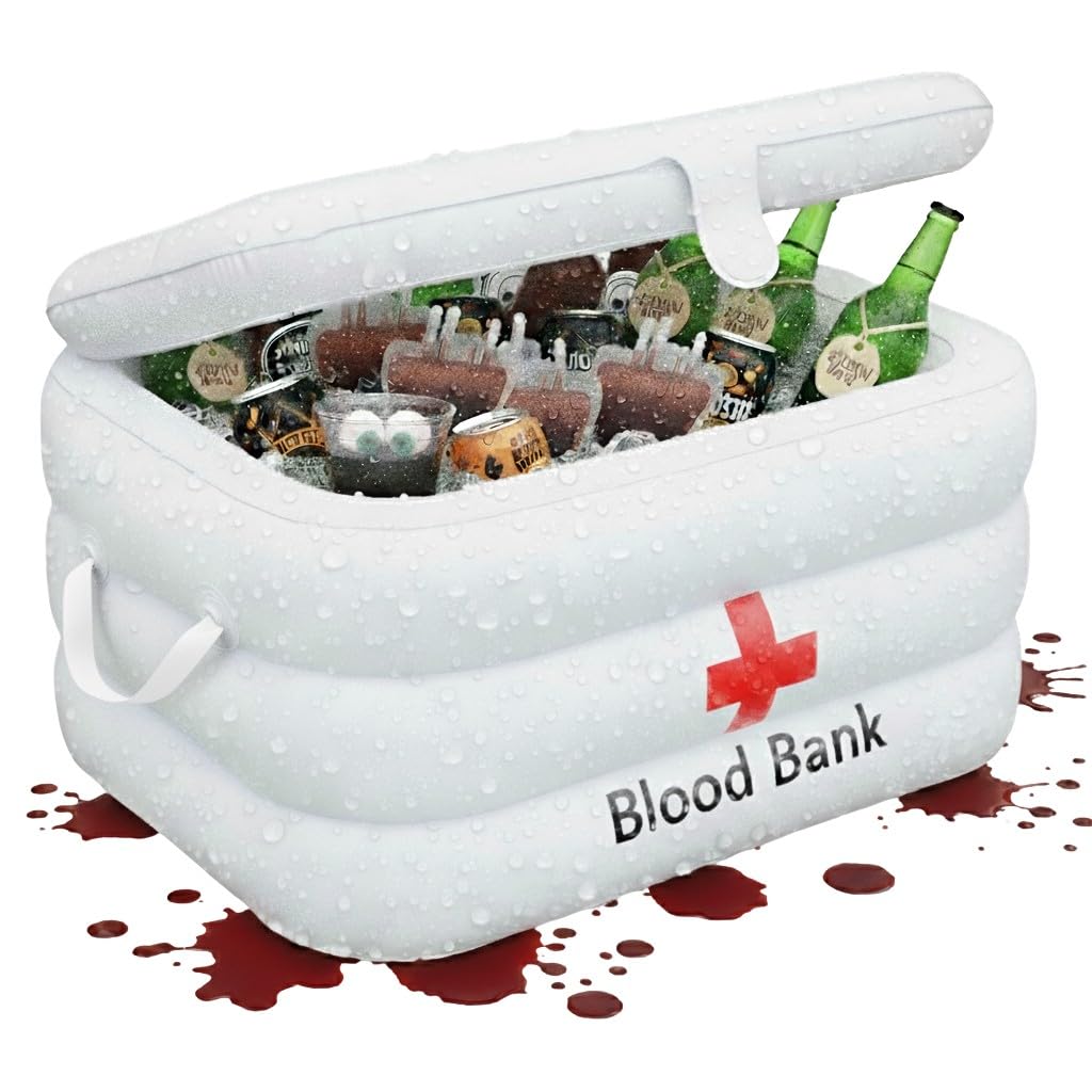 ArtCreativity inflatable blood bank cooler ready to chill drinks at parties.